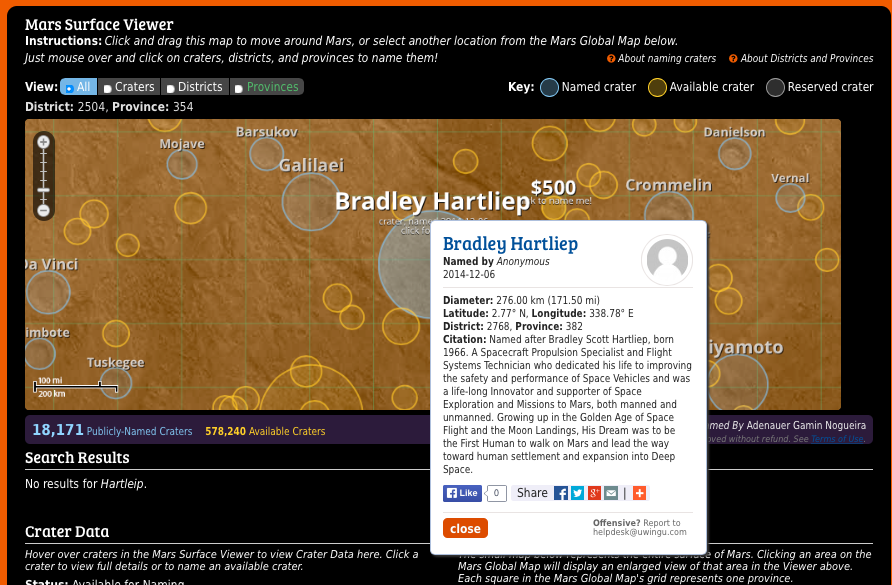 Bradley Hartleip Crater